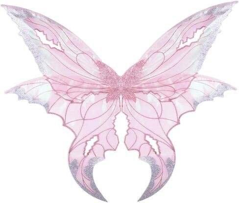 ALIBBON Fairy Wings for Adult Women 34"x33" Butterfly Wings Renaissance Costume Cosplay Accessories for Easter Halloween in Saudi Arabia