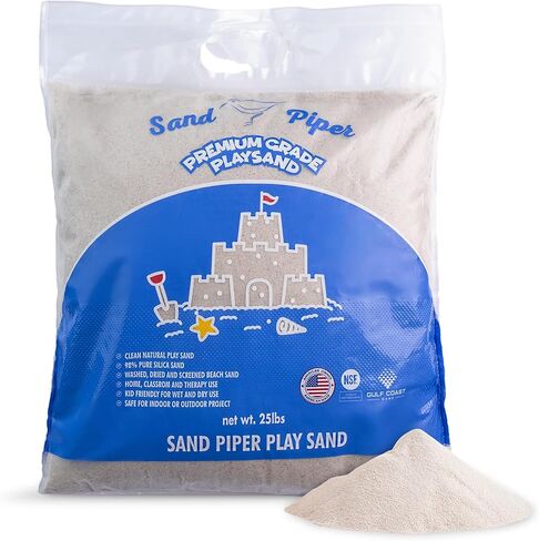 Sandpiper 25 رطلاً من رمل اللعب متعدد الاستخدامات عالي الجودة مع تركيبة خالية من المواد الكيميائية لصناديق الرمل ومناطق الحيوانات الأليفة والأرضيات وأحجار المشي in Saudi Arabia