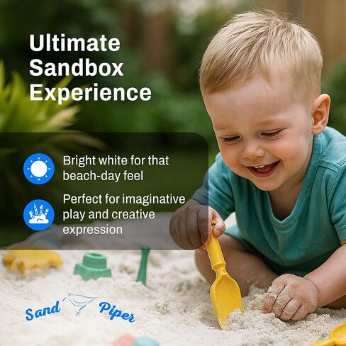 Sandpiper 25 رطلاً من رمل اللعب متعدد الاستخدامات عالي الجودة مع تركيبة خالية من المواد الكيميائية لصناديق الرمل ومناطق الحيوانات الأليفة والأرضيات وأحجار المشي in Saudi Arabia