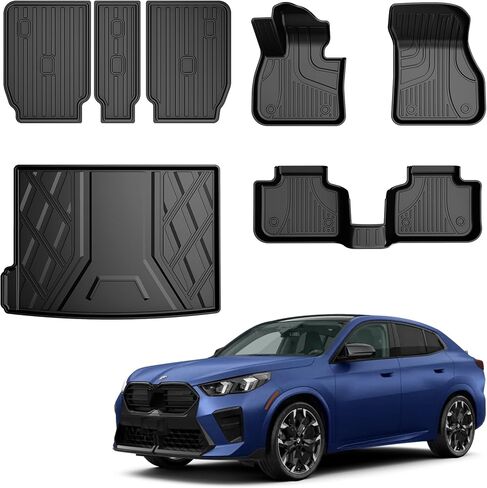 AOMSAZTO Cargo Mat and Backrest Mat Compatible with BMW X5 2019-2026 ONLY 5 Seats (Non 45e & 7-Seats Models): TPE All Weather Protection Car Cargo Liner Trunk Liner for BMW X5 G05 Accessories in Saudi Arabia