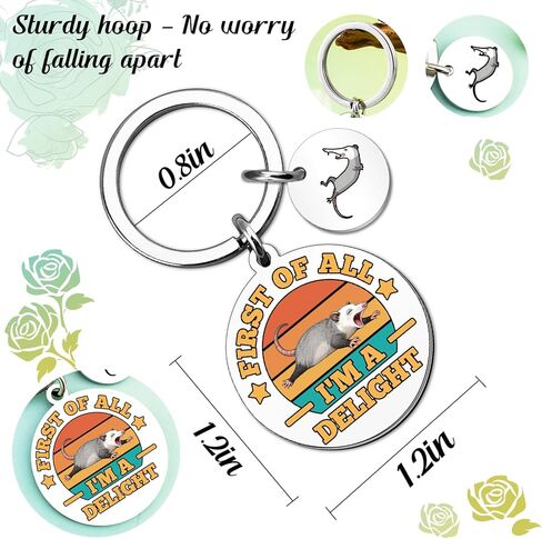 هدايا الأبوسوم للنساء سلسلة مفاتيح الأبوسوم المضحكة أولاً وقبل كل شيء، سلسلة مفاتيح الأبوسوم المبهجة، هدايا الأبوسوم المضحكة للنساء، هدية فريدة من نوعها لها in Kuwait