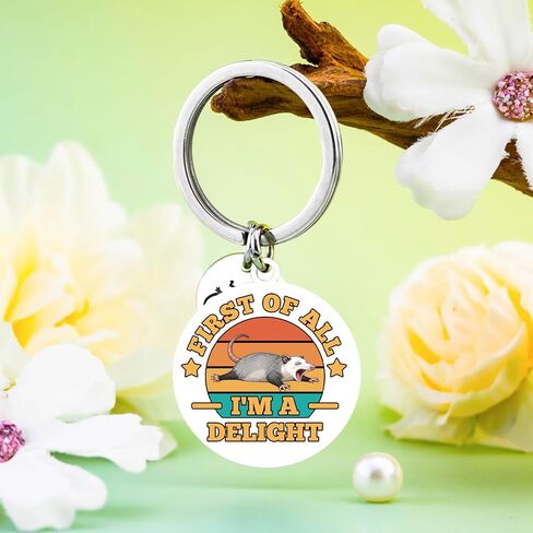 هدايا الأبوسوم للنساء سلسلة مفاتيح الأبوسوم المضحكة أولاً وقبل كل شيء، سلسلة مفاتيح الأبوسوم المبهجة، هدايا الأبوسوم المضحكة للنساء، هدية فريدة من نوعها لها in Kuwait