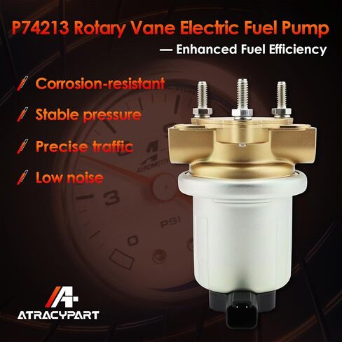 P74213 Electric Fuel Pump, In-Line Rotary Vane Pump Compatible with 97-02 Dodge Ram 2500 3500 L6 5.9L, Automotive Replacement 12V 10PSI 50-71GPH M12 X 1.5 NPSF Inlet & Outlet in Saudi Arabia
