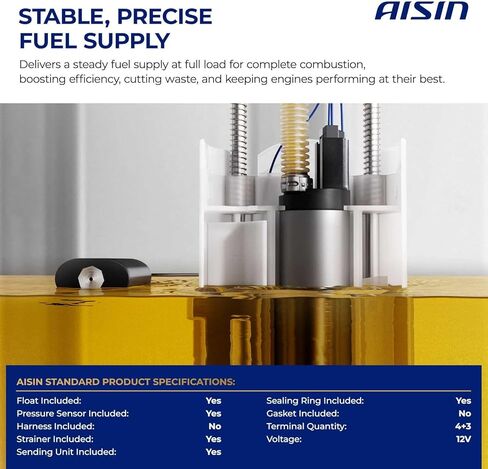 AISIN FUPGM-00388 Fuel Pump Module Assembly - Compatible with Chevrolet Silverado 1500 2500 3500 2004-2007, GMC Sierra 1500 2500 3500 2004-2007 - 4.3L 4.8L 5.3L 6.0L 8.1L in Kuwait