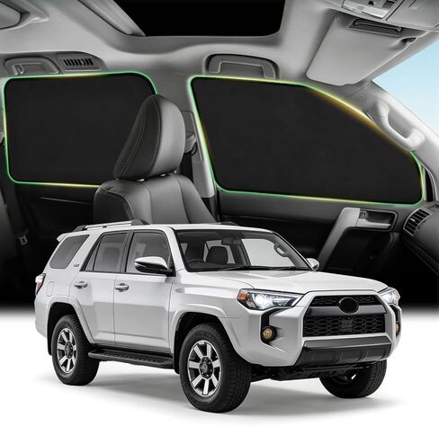 مظلات جانبية للنافذة لسيارة Toyota RAV4 2019-2024، أغطية نوافذ من القماش السويدي لسيارة الخصوصية، ملاءمة مخصصة بدون حلقات فولاذية، تركيب مغناطيسي للحماية من الأشعة فوق البنفسجية والحرارة (4 عبوات) in Kuwait