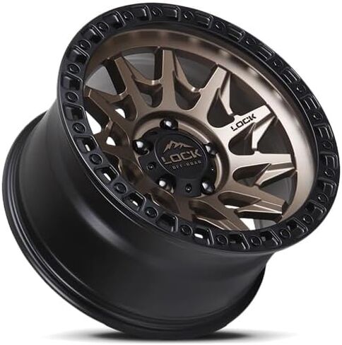 Lock Offroad Lunatic 17x9 6x139.7-12et 106.2 برونزي غير لامع مع حلقة سوداء غير لامعة in Kuwait