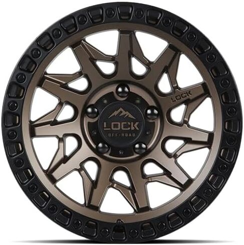 Lock Offroad Lunatic 17x9 6x139.7-12et 106.2 برونزي غير لامع مع حلقة سوداء غير لامعة in Kuwait