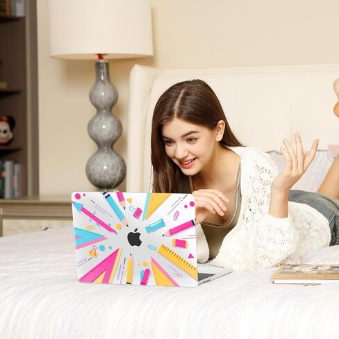 حافظة MOSISO متوافقة مع جهاز MacBook Air 13 بوصة 2026 2025 2024-2022 M4 A3240 M3 A3113 M2 A2681، غطاء صلب من البلاستيك وغطاء لوحة مفاتيح وواقي شاشة لجهاز MacBook Air 13.6 بوصة، هندسة جرافيتي in Kuwait