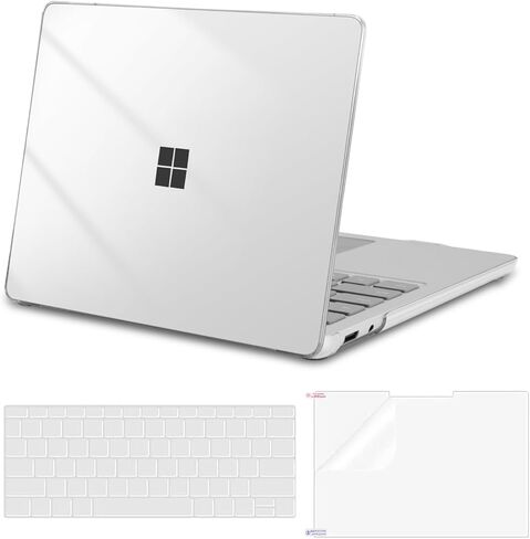 حافظة MOSISO متوافقة مع كمبيوتر Microsoft Surface Laptop 13 بوصة 2025 Windows 11 Touchscreen Copilot+ PC Laptop Model 2095، حافظة بلاستيكية صلبة واقية وواقي شاشة وغطاء لوحة مفاتيح، أسود in Saudi Arabia