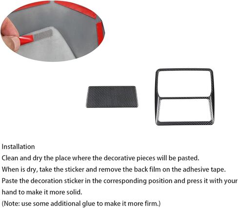 Front and Rear Reading Light Lamp Cover Trim fit for Toyota Grand Highlander 2024 2025 Interior Center Consoles Decoration Car Accessories 2PC Carbon Fiber Color in Kuwait