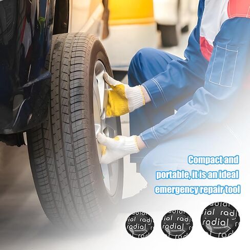90PCS Car Tire Repair Patch, 32mm 42mm 58mm Round Rubber All Purpose Tire Tyre Puncture Fast Fix Patch, Heavy Duty Automotive Wheel Repair Kits, Universal for Vehicles in Saudi Arabia