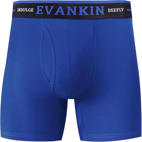 Evankin Mens Cotton Boxer Briefs Soft Cool Underwear Breathable Low Rise Trunks in Saudi Arabia