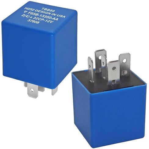 5-Pin Flasher Relay F65B-13350-AA, 5C3T-13350-AA TBB89 - Fix Fast Hyper Flash for Turn Signals & Hazard Warnings - Replacement for Ford, Lincoln, Mercury in Saudi Arabia
