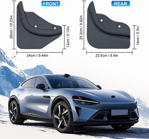 مخصص لـ Tesla Model Y 2025 2026 ملحقات اللوحات الطينية الأمامية والخلفية، حماية السيارة في جميع الأحوال الجوية حماية الطلاء لا يتطلب الحفر، اللوحات الطينية الواقية للإطارات 4 قطع in Kuwait