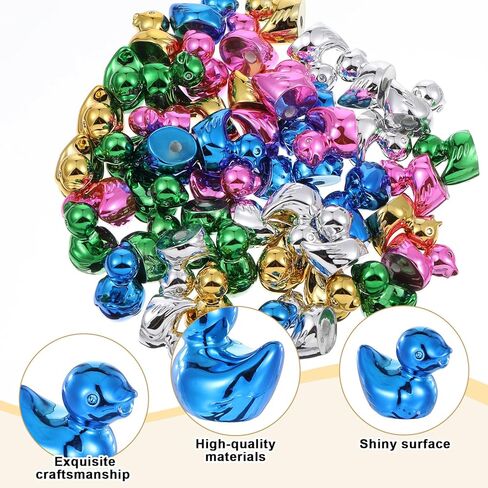50 PCS Shiny Mini Duck Figures Bulk Colorful Duck Statue Mini Plastic Ducks for Micro Garden Seek Cake Decoration Landscape Animal Sculpture Aquarium Hide DIY Craft Charms Thanksgiving Gift in Saudi Arabia