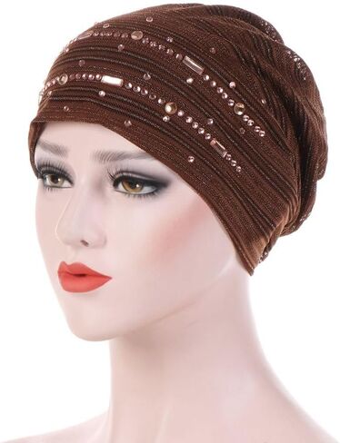 Inner Hijab Caps Women Bonnet Soft Breathable Thin Lace Wrap Hat(Black) in Saudi Arabia