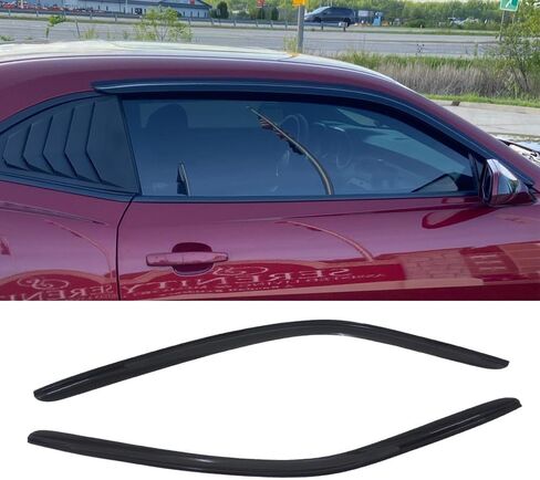 عاكس الرياح للنافذة الجانبية المقاوم للماء، قطعتان من مجموعة عاكس الرياح البديلة الواقية، أقنعة نافذة تناسب 2010-2020 شيفروليه كامارو 92341 in Kuwait