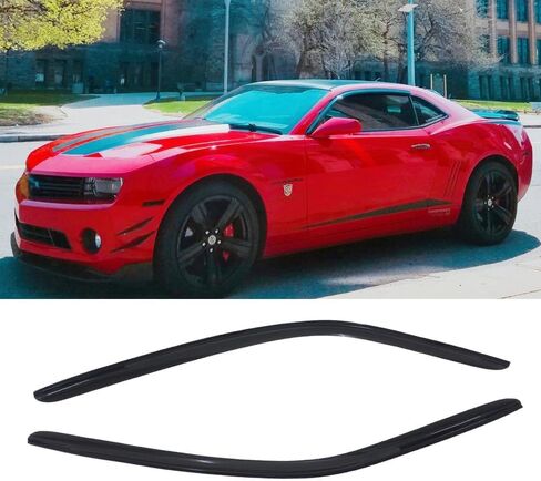 عاكس الرياح للنافذة الجانبية المقاوم للماء، قطعتان من مجموعة عاكس الرياح البديلة الواقية، أقنعة نافذة تناسب 2010-2020 شيفروليه كامارو 92341 in Kuwait