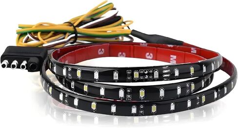 GSRECY شريط إضاءة للباب الخلفي للشاحنة مقاس 40 بوصة من GSRECY، مصباح LED فائق السطوع باللون الأحمر/الأبيض/الكهرمان، إشارة إيقاف الانعطاف العكسية للشاحنات الصغيرة ومقطورة SUV RV (2X 20 بوصة) in Kuwait