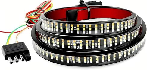 GSRECY 40inch Blink LED Truck Tailgate Light Bar Strip, Super Bright LED Red/White/Amber Reverse Stop Turn Signal Running for Trucks Pickups SUV RV Trailer (2X 20'') in Saudi Arabia