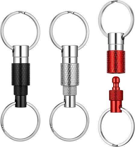 Detachable Quick Release Keychain, Pull Apart Key Ring with Split Rings for Car Keys, Bag, Purse, Belt, Heavy Duty Metal Key Holder in Saudi Arabia
