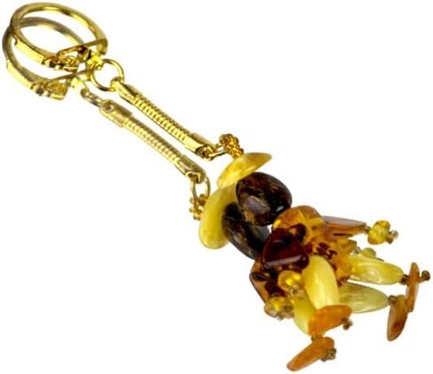 Handmade Amber Keychain – Natural Baltic Amber Man-Shaped Charm – Car Accessory or Gift for Men – Protective Amulet in Saudi Arabia