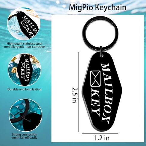 Mailbox Keychain Mail Carrier Accessories Postal Worker Gifts Black Motel Keychain in Saudi Arabia