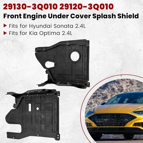 29130-3Q010 29120-3Q010 المحرك الأمامي تحت غطاء سبلاش شيلد يناسب هيونداي سوناتا 2011-2014 2.4L لكيا أوبتيما 2011-2015 2.4L in Kuwait
