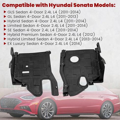 29130-3Q010 29120-3Q010 المحرك الأمامي تحت غطاء سبلاش شيلد يناسب هيونداي سوناتا 2011-2014 2.4L لكيا أوبتيما 2011-2015 2.4L in Kuwait
