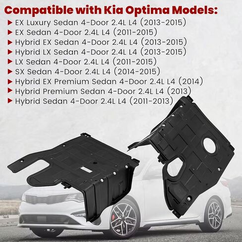 29130-3Q010 29120-3Q010 المحرك الأمامي تحت غطاء سبلاش شيلد يناسب هيونداي سوناتا 2011-2014 2.4L لكيا أوبتيما 2011-2015 2.4L in Kuwait