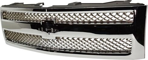 Go-Parts - Mesh Insert Grille for Chevrolet Silverado 1500, 2007-2013 Models, Plastic, Chrome Shell and Insert, Excludes 2007 Classic, Replacement in Saudi Arabia