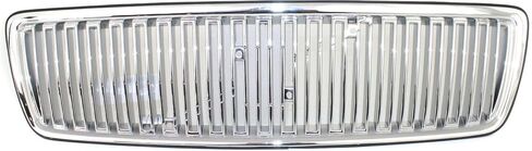 Go-Parts - Vertical Bar Insert Grille for Volvo C70/S70/V70 1998, Chrome Shell with Painted Silver Insert, Replacement in Saudi Arabia