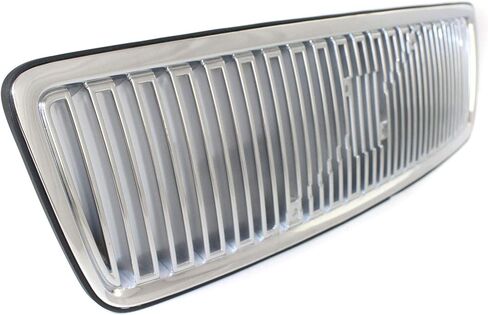 Go-Parts - Vertical Bar Insert Grille for Volvo C70/S70/V70 1998, Chrome Shell with Painted Silver Insert, Replacement in Saudi Arabia