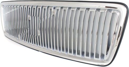 Go-Parts - Vertical Bar Insert Grille for Volvo C70/S70/V70 1998, Chrome Shell with Painted Silver Insert, Replacement in Saudi Arabia