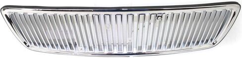 Go-Parts - Vertical Bar Insert Grille for Volvo C70/S70/V70 1998, Chrome Shell with Painted Silver Insert, Replacement in Saudi Arabia