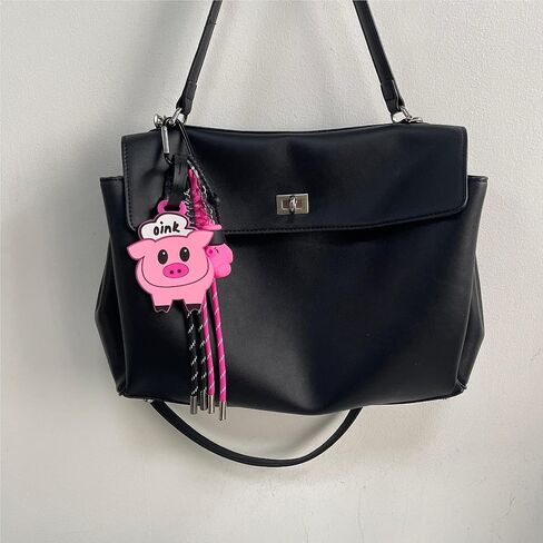 QTMY Cute Pig Boxing Glove Rope Braided Keychain Bag Charms for Handbag Purse Backpack Accessories for Bogg Bag,743 in Saudi Arabia