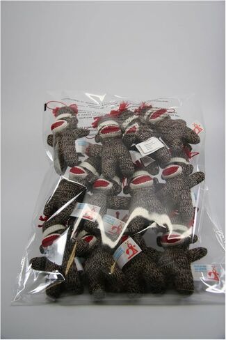 Plushland Stuffed Sock Monkey Keychain – Plush Sock Monkey Gift for Kids and Adults – 12 PCS – 4 Inches. in Kuwait