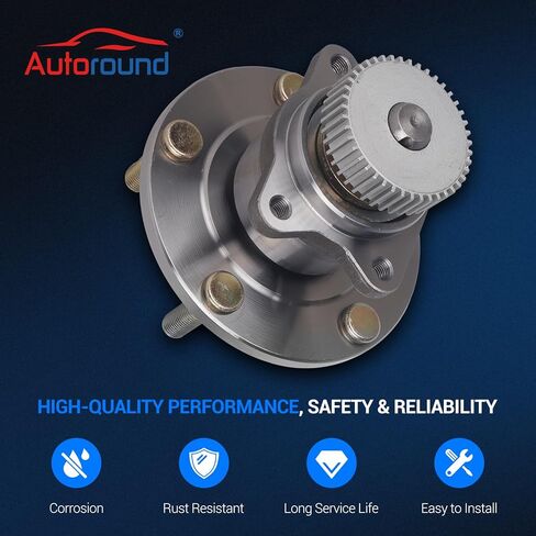 Autoround 512136 Rear Wheel Bearing and Hub Assembly Compatible with Dodge Avenger 95-00 Stratus 01-05, Chrysler Sebring 95-05, Mitsubishi Eclipse 95-04 Galant 96-03, Eagle Talon FWD 95-98, 5 Lugs in Saudi Arabia
