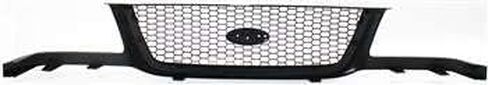Garage-Pro Grille Assembly Kit Comptible with Ford Ranger 2001-2003, Painted Black Shell with Painted Gray Insert, Plastic, For Models Made in Edison in Saudi Arabia