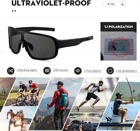 Polarized Sports Sunglasses for Men Women Fishing Cycling Mountain Bike Baseball Sun Glasses with UV Protection in Saudi Arabia