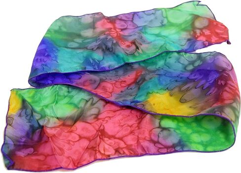 100% Silk Vintage Rainbow Scarf in Saudi Arabia