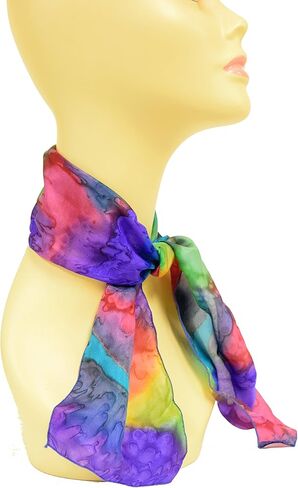 100% Silk Vintage Rainbow Scarf in Saudi Arabia