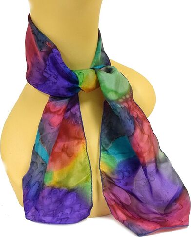 100% Silk Vintage Rainbow Scarf in Saudi Arabia
