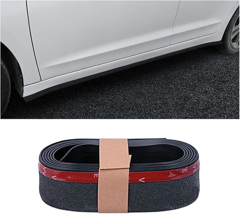 Bling Car Front Bumper Lip Spoiler, 8.2Ft Rubber Vehicle Front Body Splitter Spoiler Skirt Protector, Anti-Collision Auto Exterior Guard Strip Trim, Universal for Vehicles (Black) in Saudi Arabia