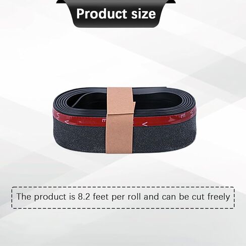 Bling Car Front Bumper Lip Spoiler, 8.2Ft Rubber Vehicle Front Body Splitter Spoiler Skirt Protector, Anti-Collision Auto Exterior Guard Strip Trim, Universal for Vehicles (Black) in Saudi Arabia