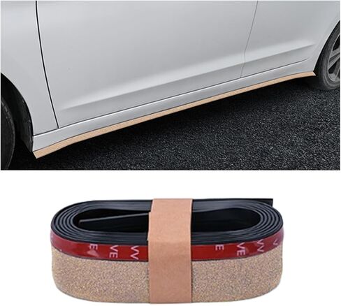 Bling Car Front Bumper Lip Spoiler, 8.2Ft Rubber Vehicle Front Body Splitter Spoiler Skirt Protector, Anti-Collision Auto Exterior Guard Strip Trim, Universal for Vehicles (Black) in Saudi Arabia