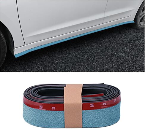 Bling Car Front Bumper Lip Spoiler, 8.2Ft Rubber Vehicle Front Body Splitter Spoiler Skirt Protector, Anti-Collision Auto Exterior Guard Strip Trim, Universal for Vehicles (Black) in Saudi Arabia