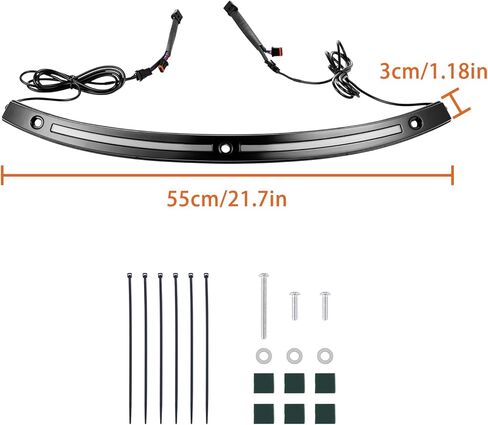 Plug and Play LED Front Running Turn Signal Light Windshield Windscreen Trim Compatible with Harley Touring Street Glide and Ultra Limited 2014–2023 (Black) in Saudi Arabia