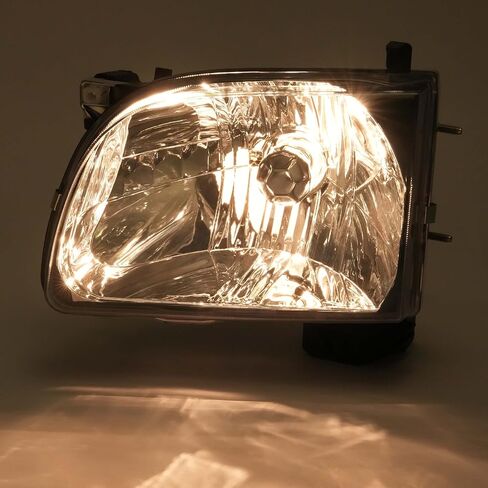 HECASA Pair Headlights w/Bulbs Compatible with 2001-2004 Toyota Tacoma Halogen Headlamp Front Light Clear Lens Black Housing Replacement for 8111004110 8115004110 TO2503136 TO2502136 Left&Right Side in Kuwait