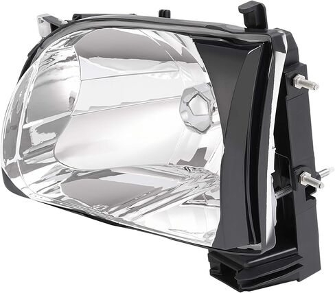 HECASA Pair Headlights w/Bulbs Compatible with 2001-2004 Toyota Tacoma Halogen Headlamp Front Light Clear Lens Black Housing Replacement for 8111004110 8115004110 TO2503136 TO2502136 Left&Right Side in Kuwait
